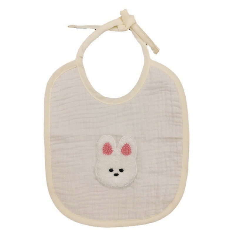 Yếm Ăn Vải Cotton Sữa Chống Té Ngã Hình Gấu Mini Thời Trang Cho Bé