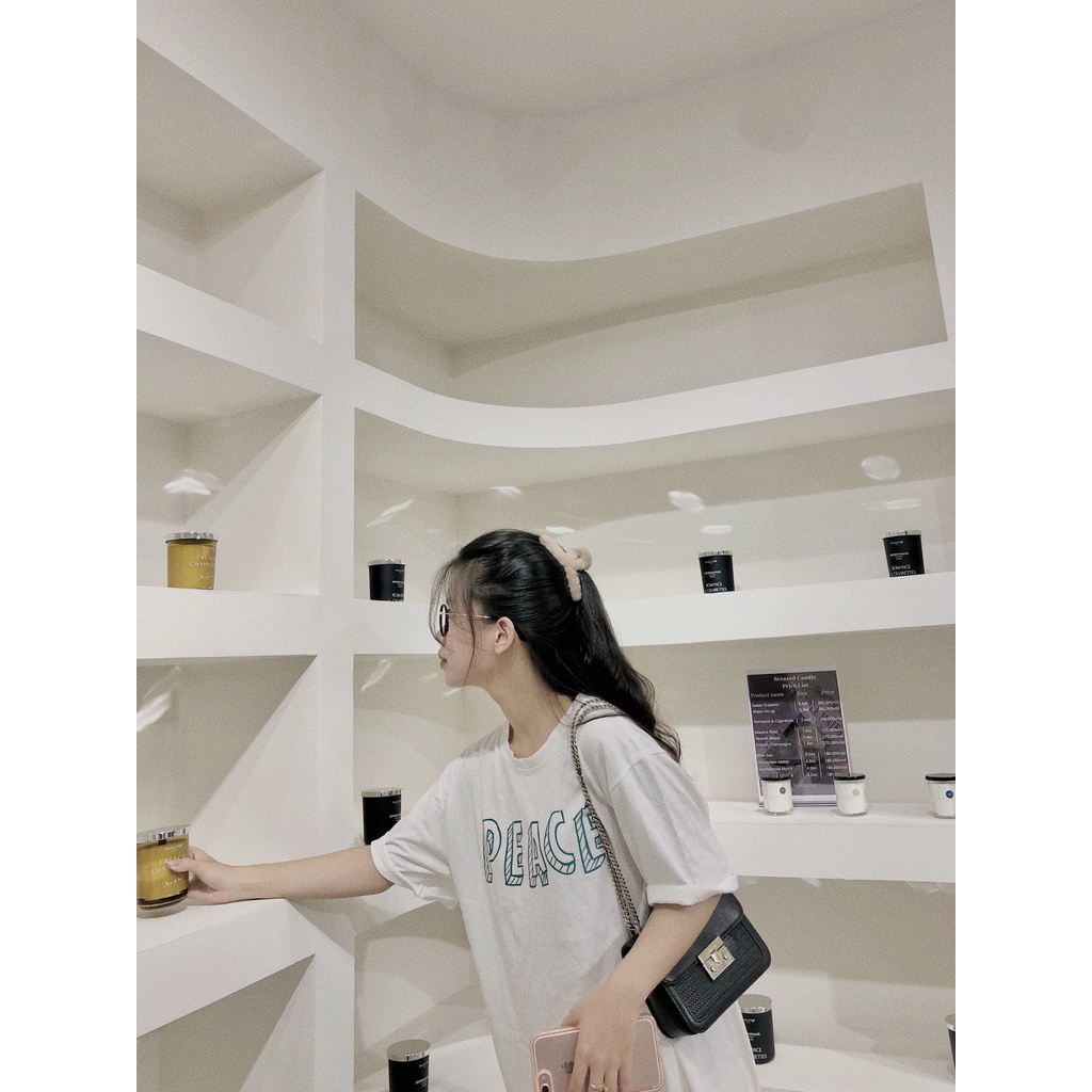 Áo thun unisex phông nam nữ basic form suông rộng phong cách Hàn Quốc Peace Winiti T shirt