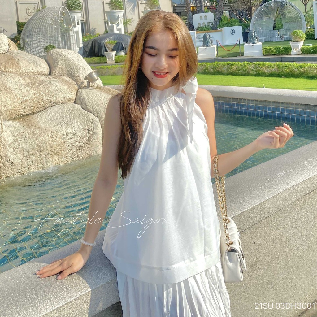 Áo yếm nơ cổ có lót ulzzang thời trang nữ Fmstyle Saigon 21SU03DH3001 | BigBuy360 - bigbuy360.vn