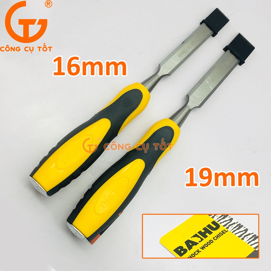 Đục gỗ phẳng cầm tay cán đóng đầu bịt sắt BAIHU