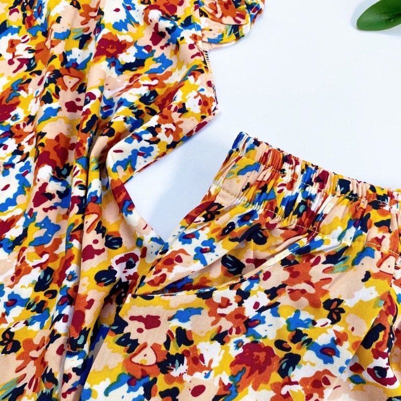 (40kg - 75kg) Đồ Tole Nữ, Đồ Bộ Lanh Mặc Nhà Cánh Tiên Lửng F21 VNXK Cao Cấp Có Bigsize