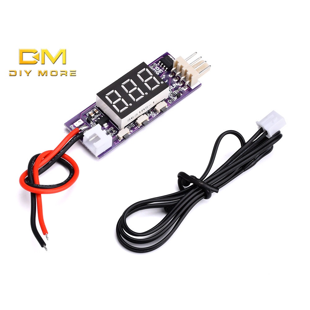 DIYMORE Quạt Tản Nhiệt Bốn Dây DC12V PWM Hiển Thị Nhiệt Độ Kỹ Thuật Số Hỗ Trợ 3A