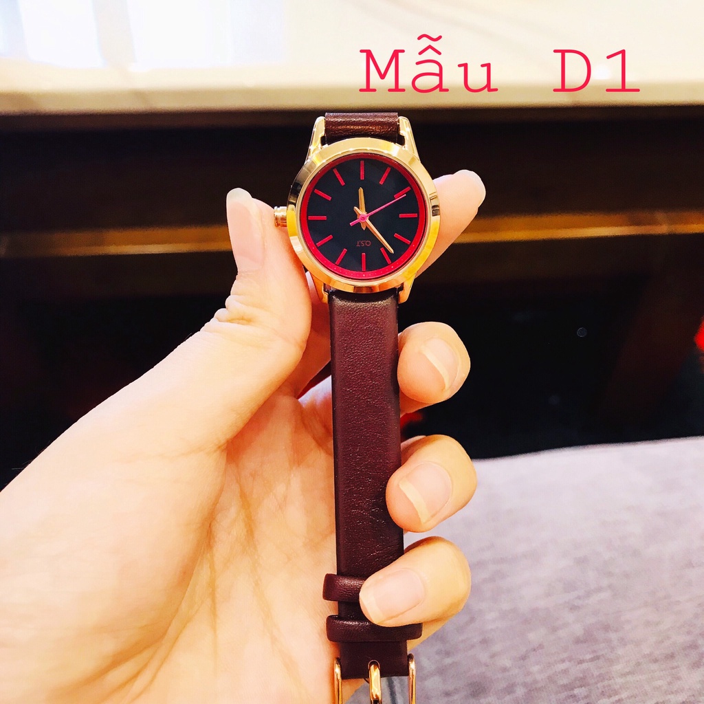 Đồng Hồ Nữ OST Dây Da Mềm Săn Sale 90%