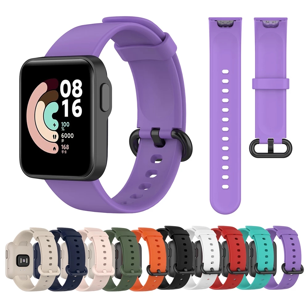Dây Đeo Thay Thế Chất Liệu Silicon Màu Trơn Cho Xiaomi Mi Watch Lite
