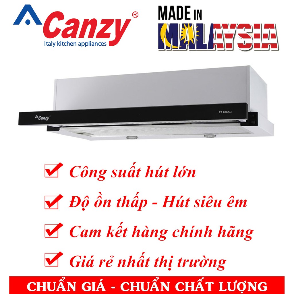 Máy hút mùi âm tủ 60cm Canzy CZ 600GH nhập khẩu Malaysia