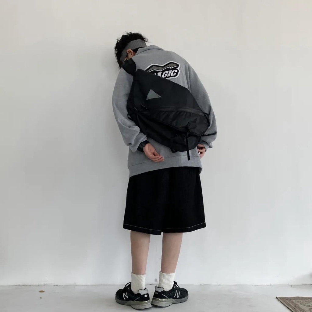Áo nỉ sweater cổ áo polo dáng rộng thêu họa tiết thời trang mùa thu 2021 cho nam