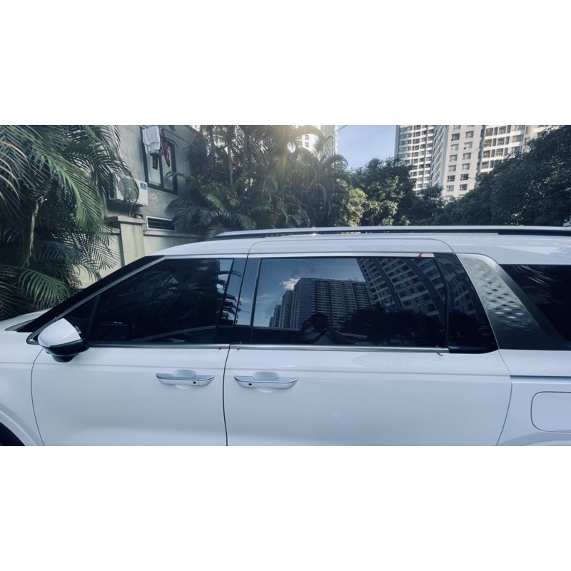 Ốp Viền khung kính Kia Carnival 2022 2023 inox mờ  nhám chân kính cong kính cửa phụ kiện xe 2023 2024 2025