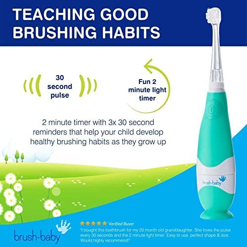 Bàn Chải Brush Baby BabySonic Infant and Toddler Electric Toothbrush for Ages 0-3 Years