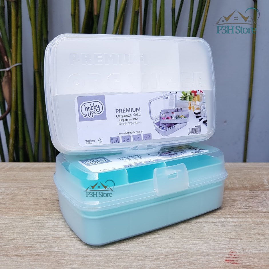 Hộp nhựa đa năng Lock&amp;Lock Hobby Life khay chia ô 2 tầng THB606