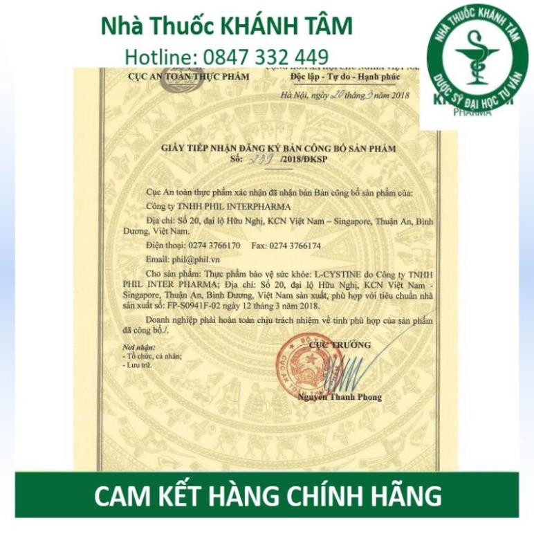 Phils-Lin L-CYSTINE [Hộp 60 viên] - [l - cystin, l-cystin - phil inter pharma] _Khánh Tâm ! ! | BigBuy360 - bigbuy360.vn