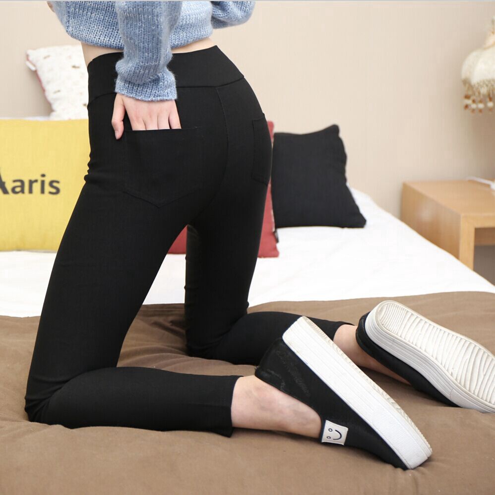 Quần legging trơn 4 túi phong cách chất cotton dẻo siêm mềm mại ROSA BOUTIQUE