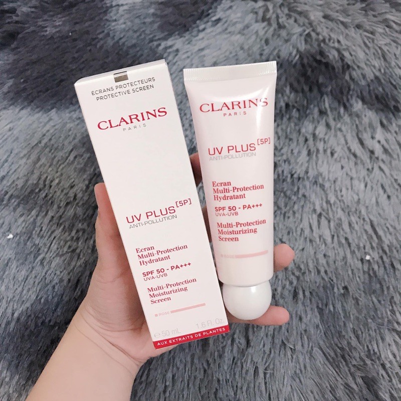 Kem chống nắng  CLARINS rose lên tone trắng hồng 50ML mẫu mới nhất 2021