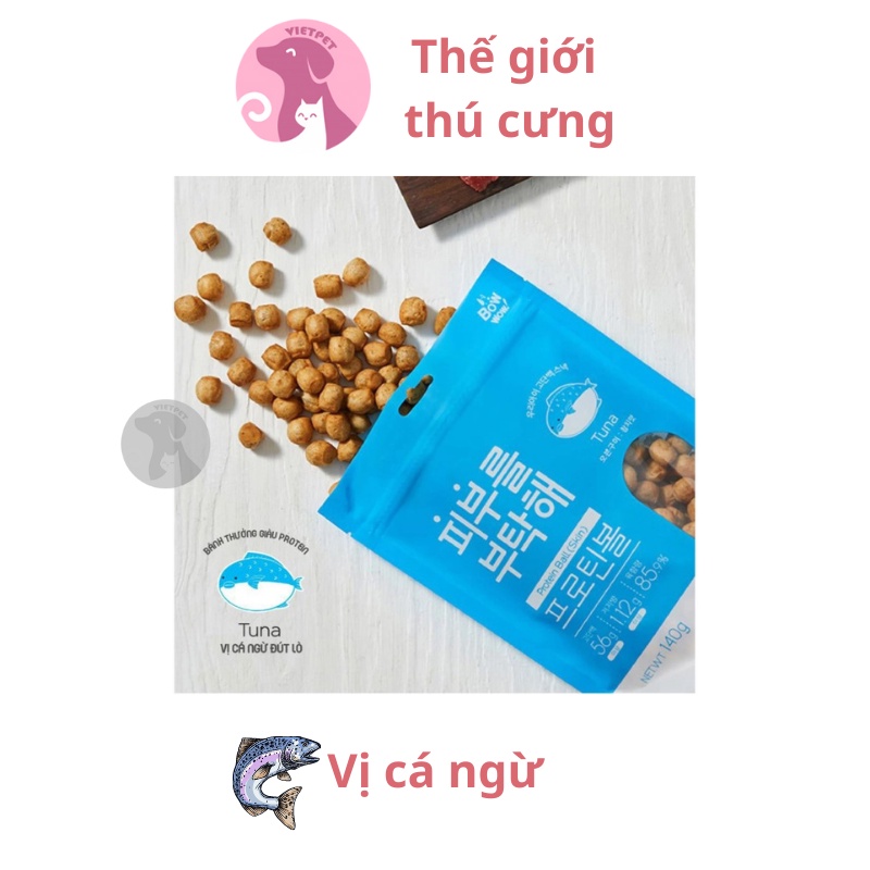 [Gói to] THỊT VIÊN NƯỚNG ĐÚT LÒ - Snack thưởng/ Đồ ăn vặt cho chó mèo Bowwow (Nhập khẩu Hàn Quốc)