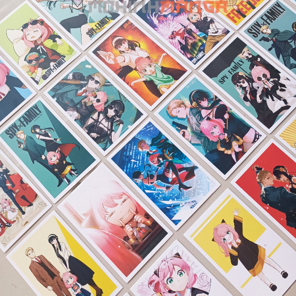 Poster card hộp 30 thẻ truyện Spy X Family in rất đẹp Gia đình điệp viên lomo Loid Forger Yor Forger Anya Forger