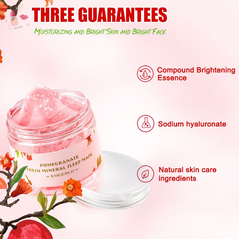 Red Pomegranate Mask Whitening Moisturizing Anti Wrinkle Facial Mask Brighten Skin Care Gel | BigBuy360 - bigbuy360.vn