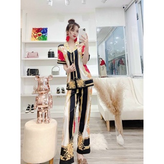 Set pijama họa tiết nhiều mẫu lụa mango