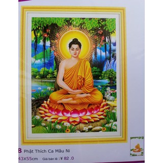 Tranh thêu chữ thập Phật Thích Ca (chưa thêu) LV3338