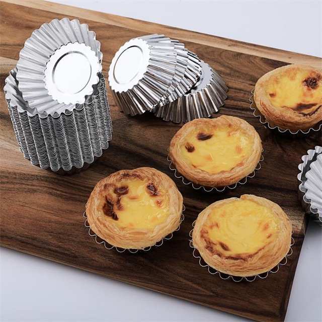 Khuôn bánh tart viền hoa bằng nhôm