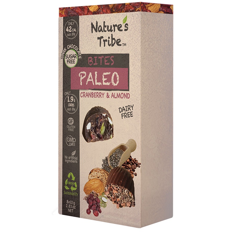 Socola đen Paleo dạng viên không đường Nature's Tribe - Dark chocolate paleo bite