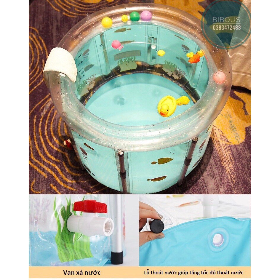 BỂ BƠI THÀNH CAO SIZE TO CHO BÉ - BỂ BƠI TẠI NHÀ HÃNG DOCTOR DOLPHIN SIZE TO 70X70 CM - HÀNG CHÍNH HÃNG GIÁ TỐT