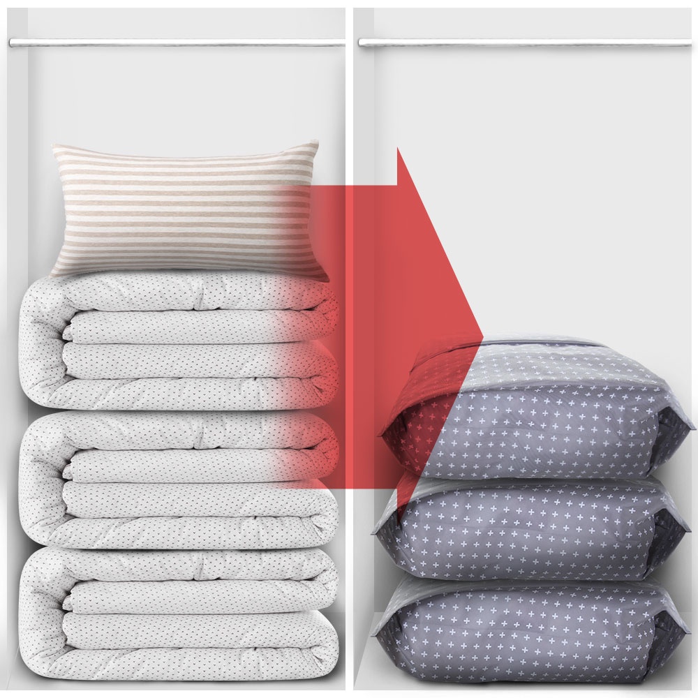 Túi Đựng Chăn Gối Drap Giường Giúp Tủ Đồ Gọn Gàng, Túi Đựng Đồ Vải Gấp Gọn Phong Cách Hàn Quốc Ollyhome ST44