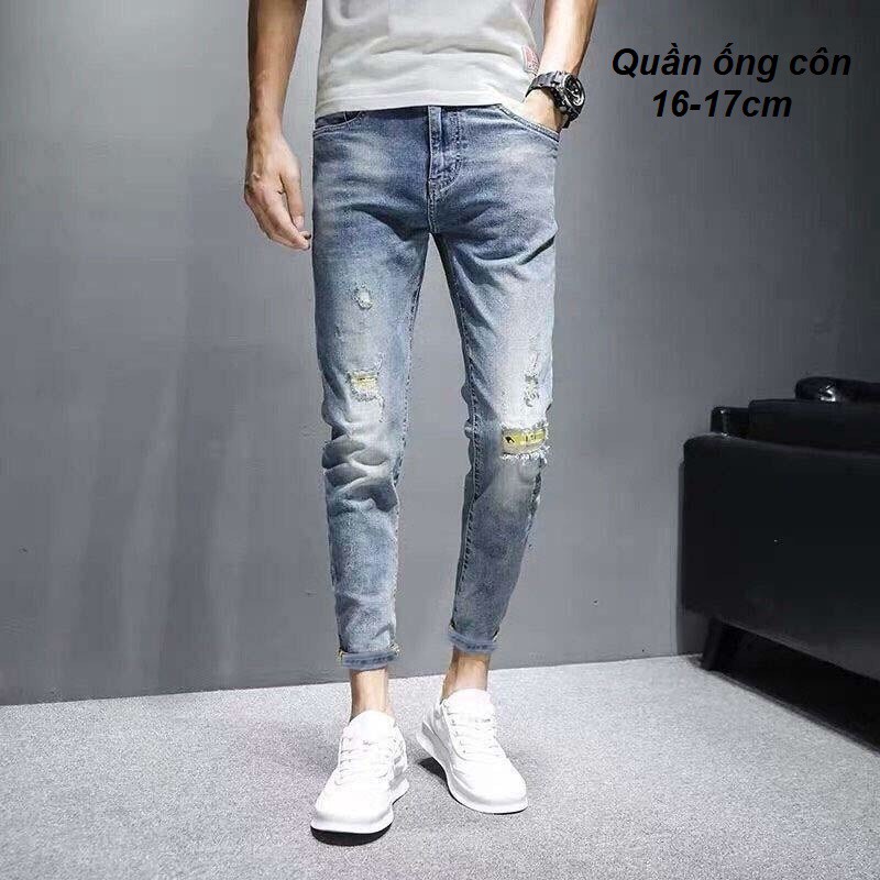 Quần jean nam ống côn co giãn JN999