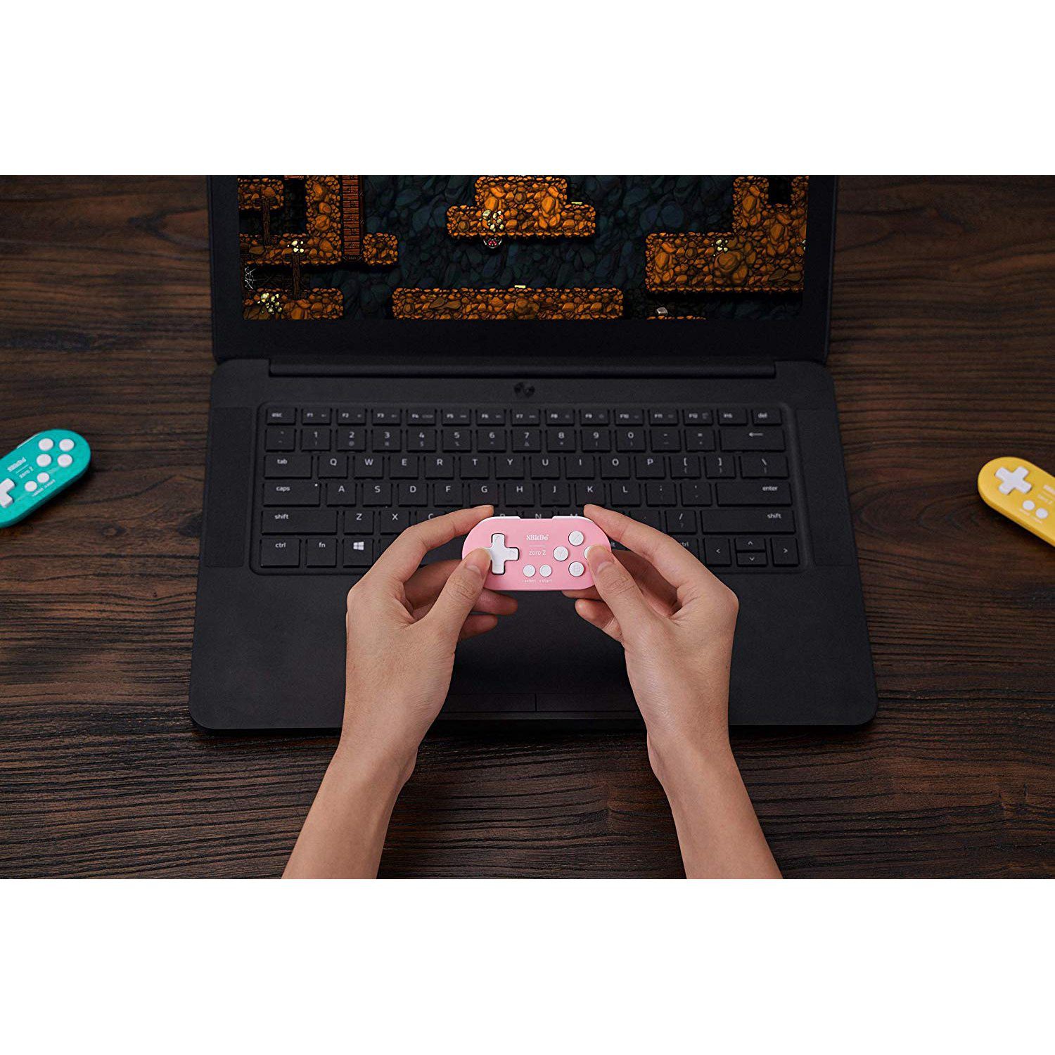 Tay Cầm Chơi Game Bluetooth Không Dây 8bitdo Zero 2 Màu Hồng