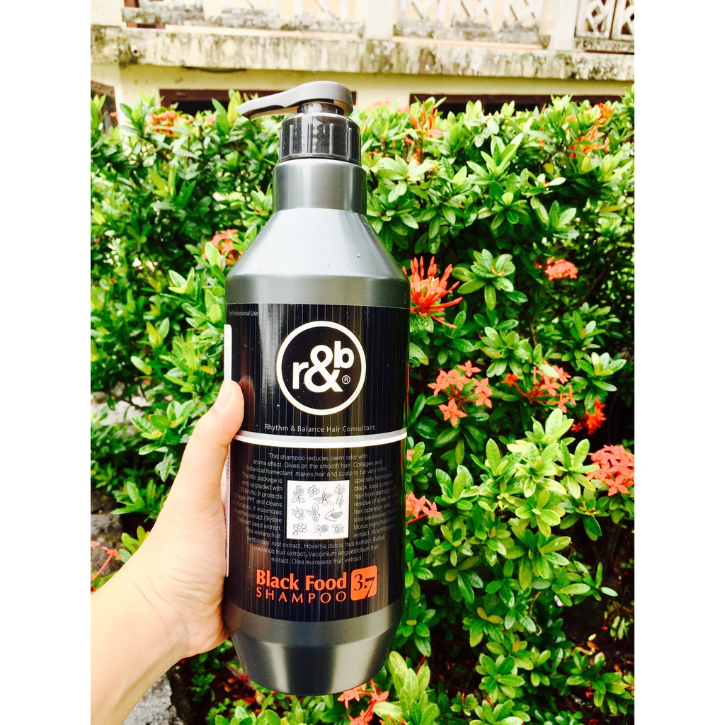 Dầu Gội Dinh Dưỡng r&b Black Food 3.7 1500ml giúp khử độc, điều tiết dầu và chống rụng tóc