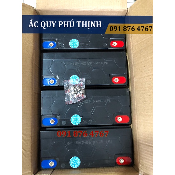 Bộ 04 bình Ắc quy xe máy điện Yamato 12V - 30Ah 6-DZF-30