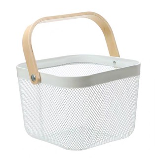 Giỏ Đựng Đồ,Gior Đựng Hoa Quả Tay Cầm Gỗ, Giỏ Đựng Đồ IKEA
