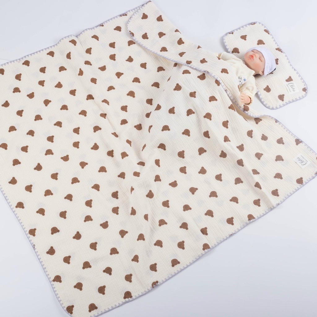 Chăn xô chéri organic cho bé chất siêu đẹp , mềm mịn