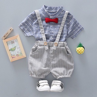 Set yếm sơ mi cho bé trai