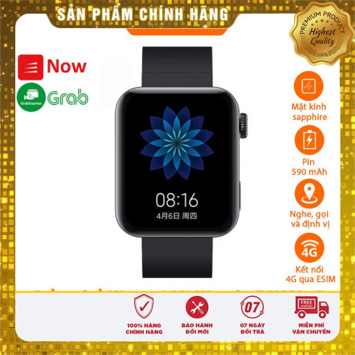 Đồng hồ thông minh XIAOMI Mi Watch XMWT01 ESIM LTE vòng đeo tay sức khoẻ thể thao cho nam nữ chống nước lắp sim giá rẻ