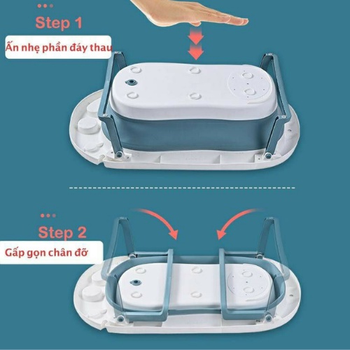 Chậu tắm gấp gọn cho bé có kèm phao tắm - popapu store