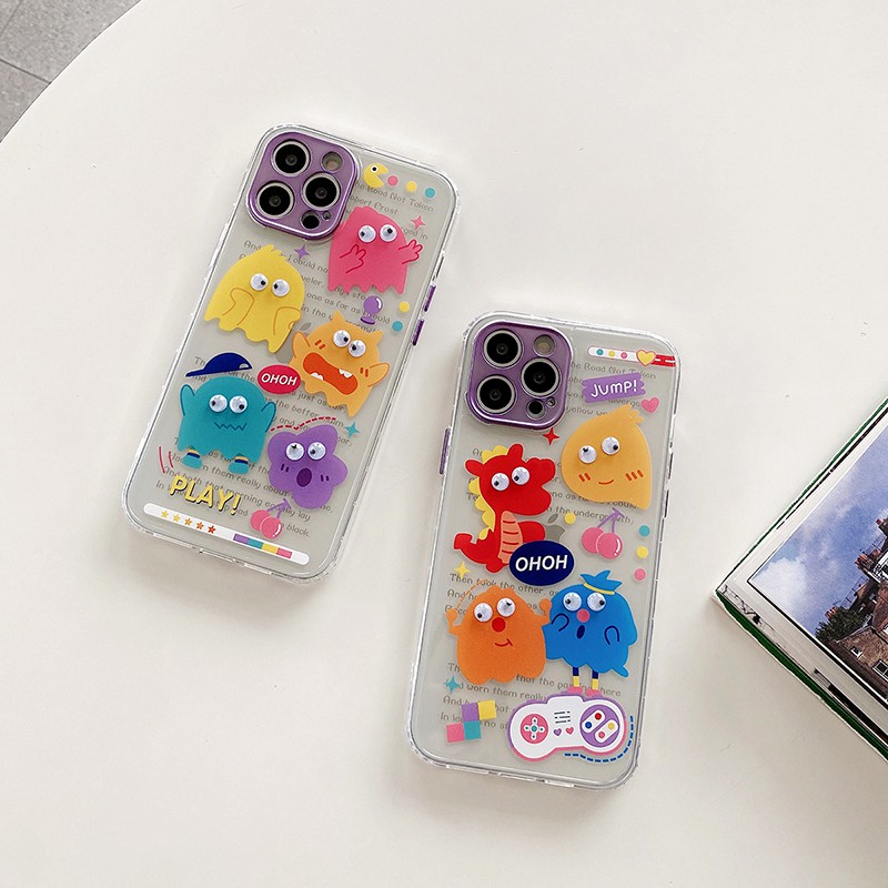 Ốp Lưng Trong Suốt Họa Tiết Hoạt Hình 3d Dễ Thương Cho Iphone 11 Pro Max X Xr Xs Max 12 Pro Max 12mini Iphone 7 8 Plus Se 2020 | BigBuy360 - bigbuy360.vn
