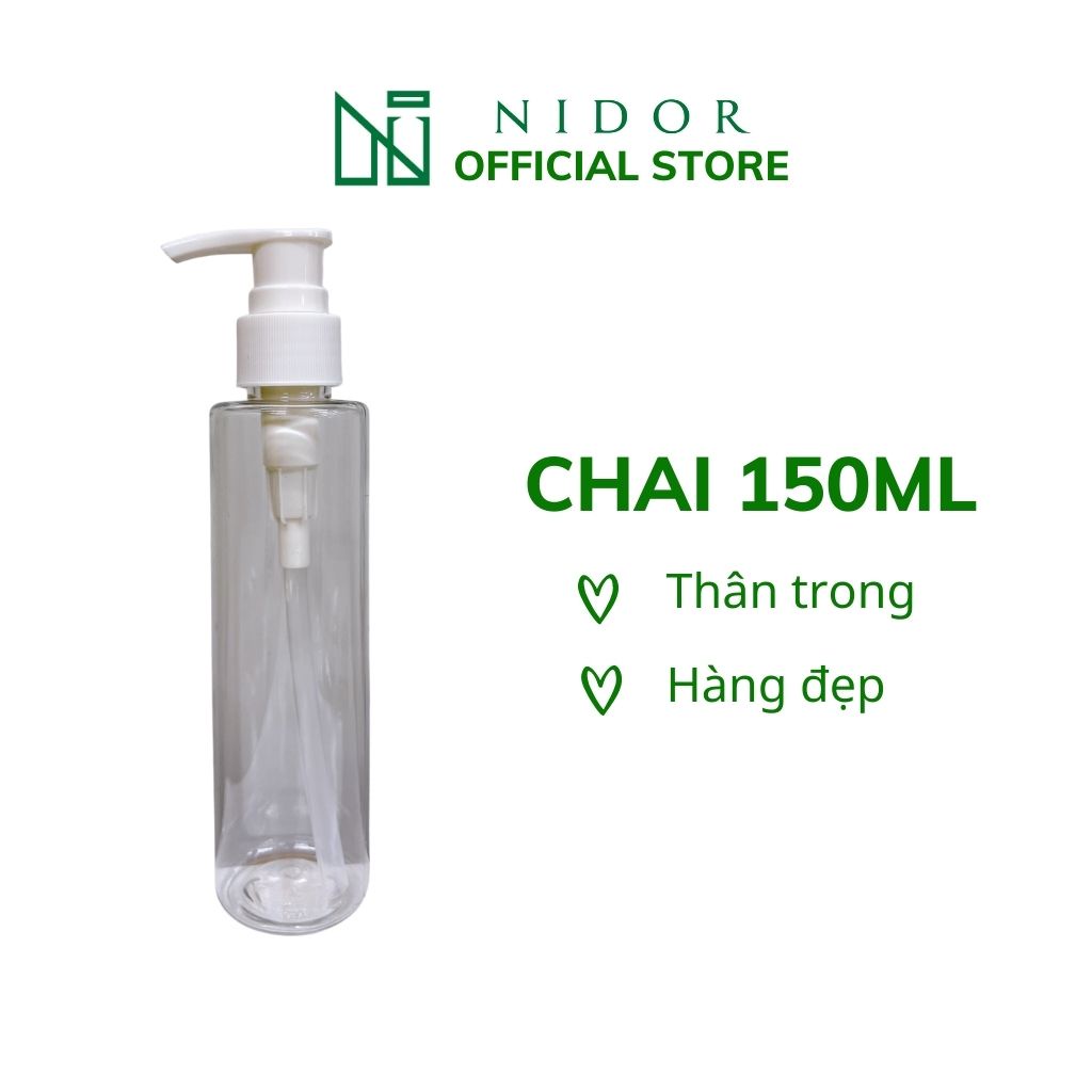 Chai nhựa vòi nhấn 150ml chiết mỹ phẩm - Chai du lịch