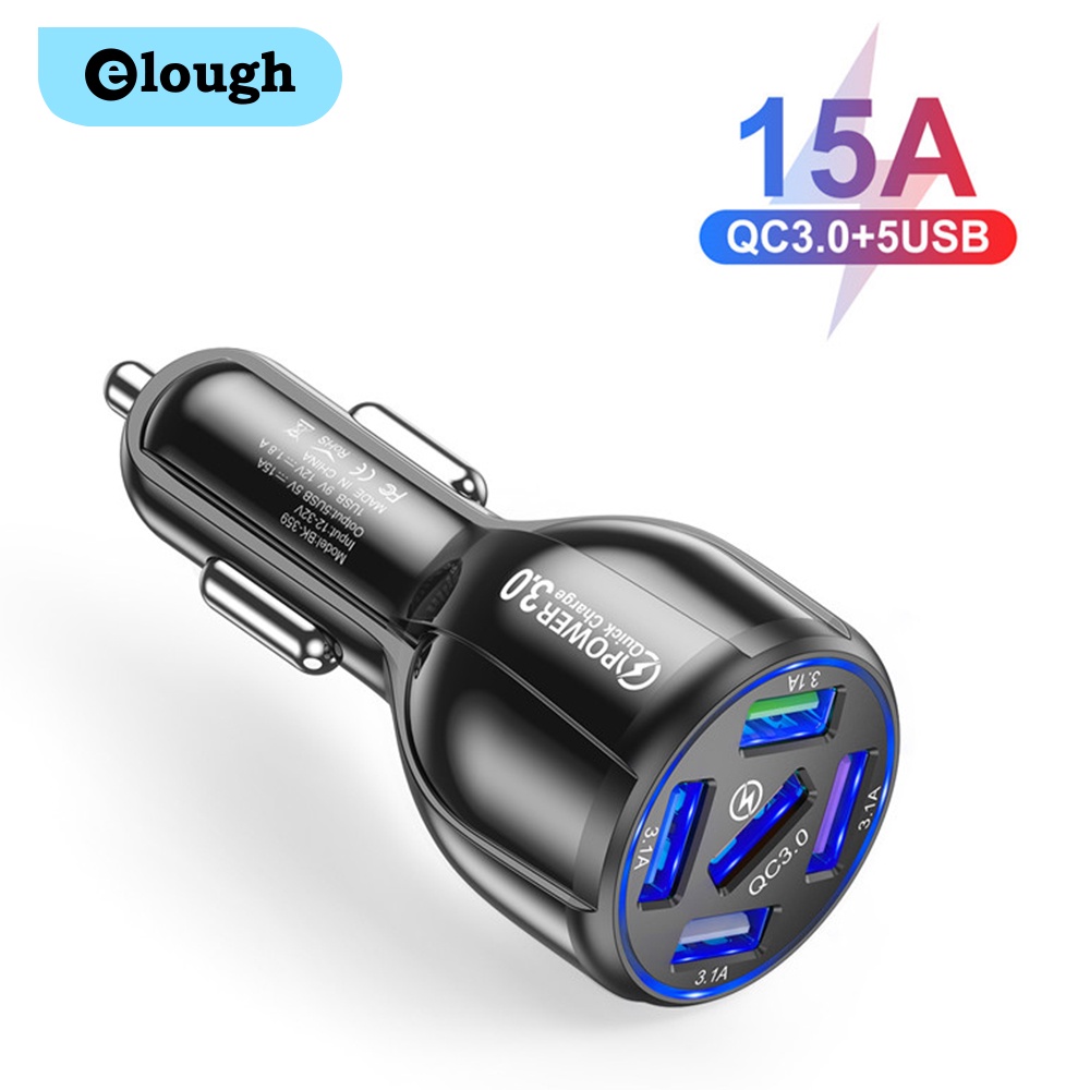 USB Charger Elough 5 Ports 3.1A Fast Charging for Mobile Phone Charger Adapter