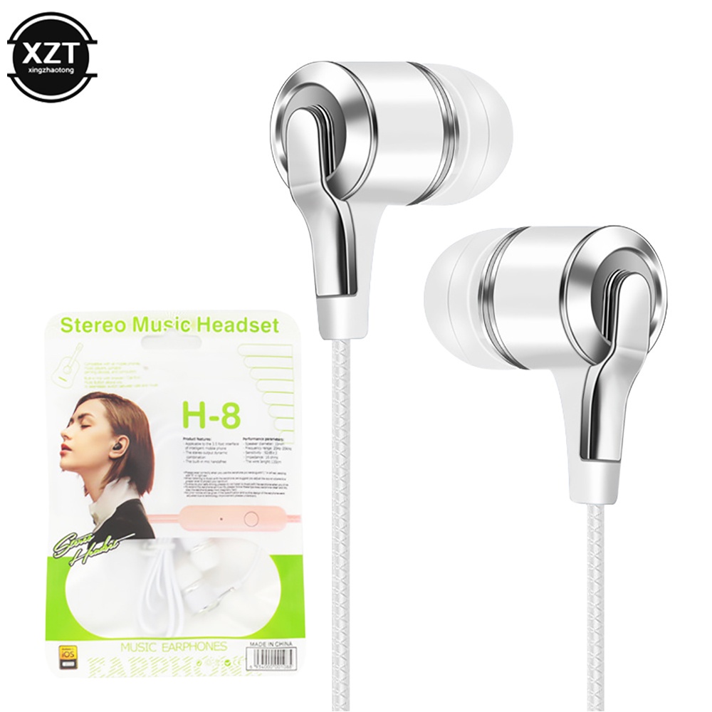 Tai Nghe Thể Thao Nhét Tai Có Dây 3.5mm Dài 1.2m Bằng Kim Loại Chuyên Dụng Cho Huawei Xiaomi
