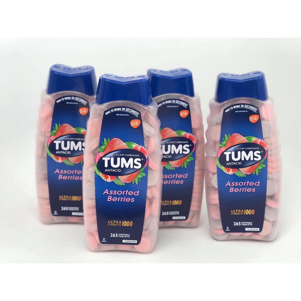 Kẹo Nhai Hương Trái Cây Tums Assorted Beries 265 viên - Mỹ