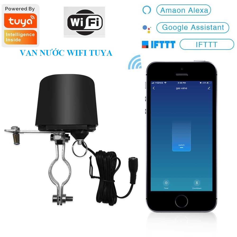 Van Nước Wifi Tuya, Van Nước Thông Minh,Van Nước Tự Động Hẹn Giờ Điều Khiển Từ Xa App Tiếng Việt