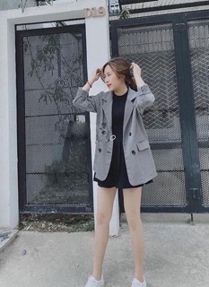 ÁO BLAZER KẺ CARO