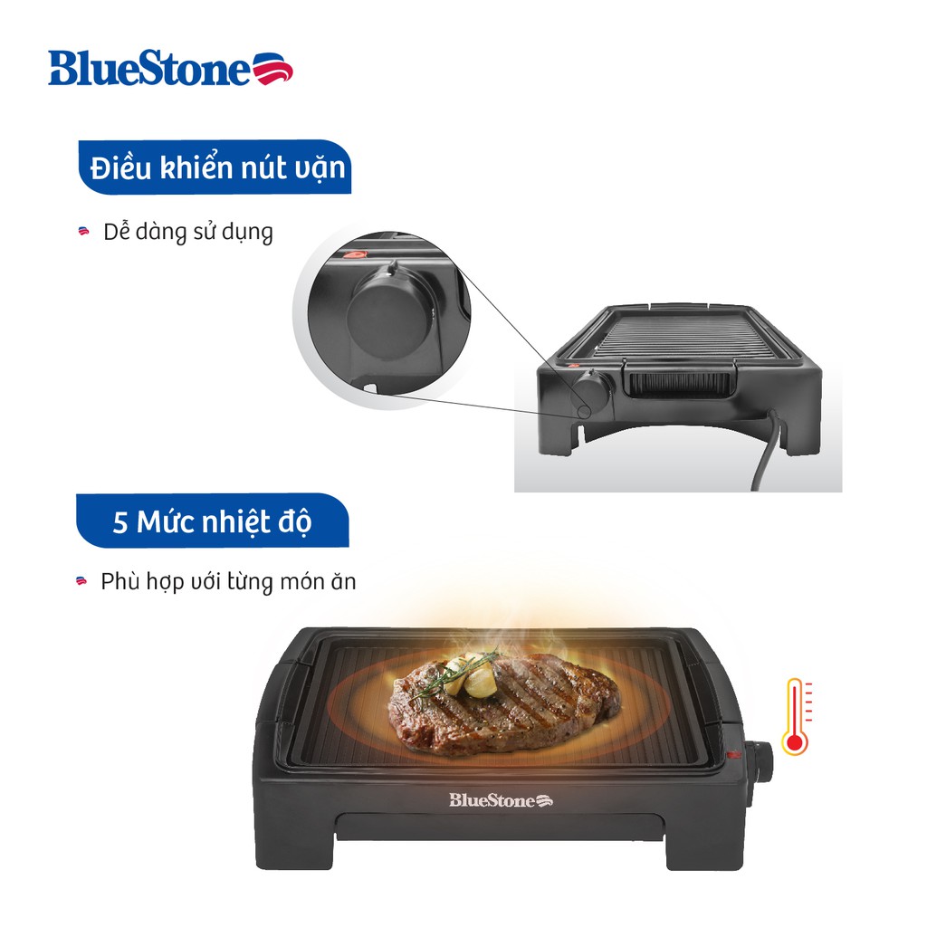 [Mã ELBLUEWL5 giảm 10% đơn 500K] Vỉ nướng điện BlueStone EGB-7418