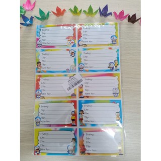 30 nhãn vở bóc dính ( 1 xấp 6 cái ) x 5 sấp