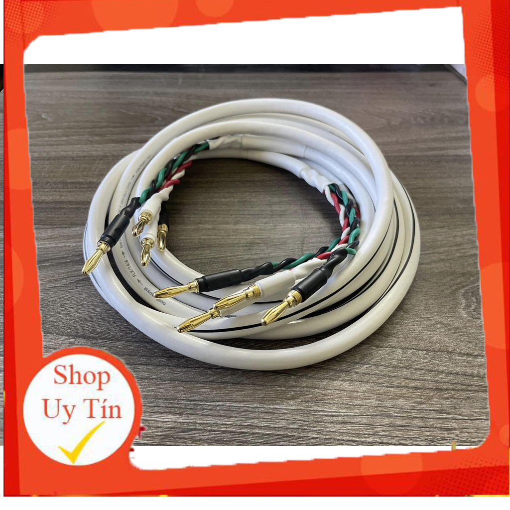 DÂY LOA AUDIOQUEST ĐỒNG -CAO CẤP KÍCH THƯỚC 2M THÀNH PHẨM JACH BẮP CHUỐI
