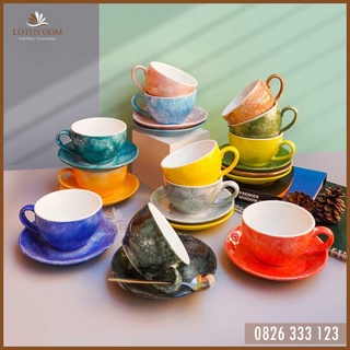 Ly Cà Phê Lùn Gốm Sứ Capuchino Cao Cấp [IN LOGO CỐC SỨ THEO YÊU CẦU]