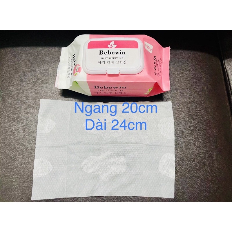 (Sỉ)Combo 10 hộp Khăn ướt khỗng lồ BEBEWIN HQ không mùi 750gam/gói
