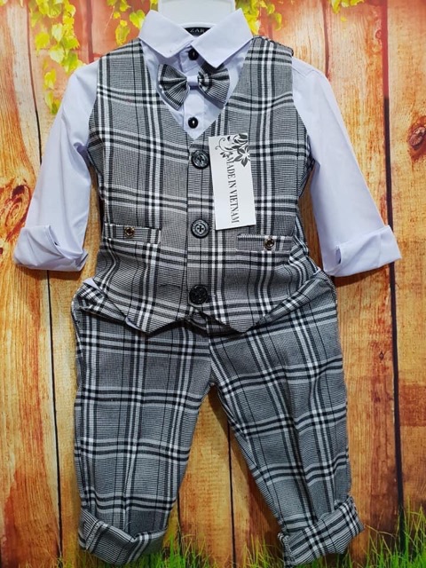 Bộ công tử kẻ cho bé yêu 8-28kg