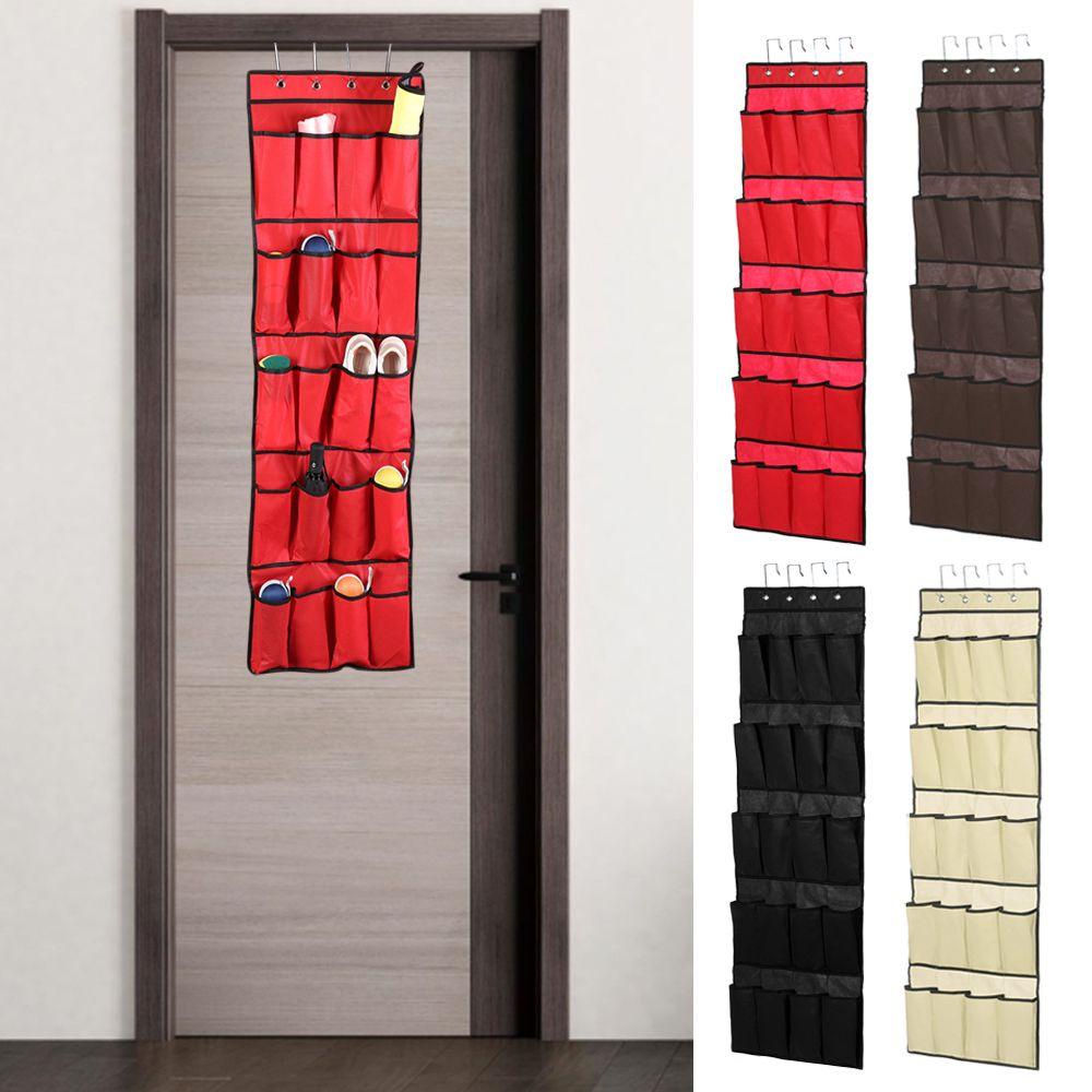 YNATURAL 20 Pocket Durable Shoe Organiser Tidy Storage Pouch Hanging Bag Rack Space Saver Clothes Underwear Socks Home Over Door Hanger/Multicolor