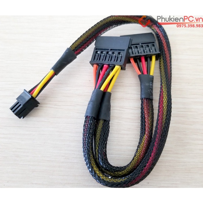 (MẪU MỚI) dây nguồn Mini 6Pin ra 2 SATA SSD HDD cho Dell 3050 3060 3070 3070 3090 5070 5080 5090 7080 3681