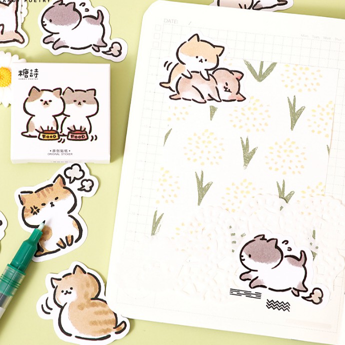 45 Miếng Dán Trang Trí Hình Mèo Dễ Thương Winzige | BigBuy360 - bigbuy360.vn